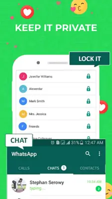 Chat Locker for WhatsApp android App screenshot 2